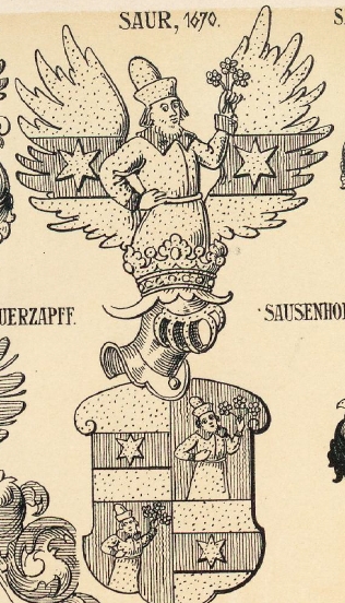 Saur Coat of Arms / Family Crest 1