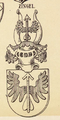 Zingel Coat of Arms / Family Crest 1