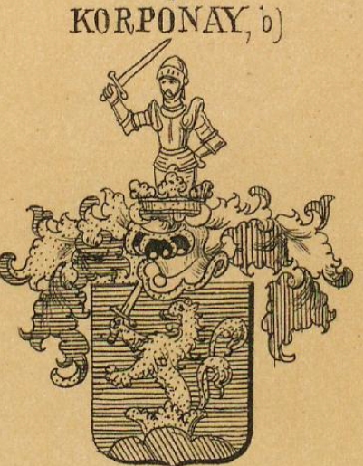 Korponay Coat of Arms / Family Crest 1