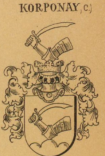 Korponay Coat of Arms / Family Crest 2