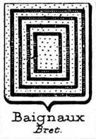 Baignaux Coat of Arms / Family Crest 1