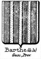 Barthe Coat of Arms / Family Crest 1