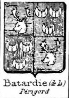 Batardie Coat of Arms / Family Crest 0