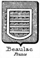 Beaulac Coat of Arms / Family Crest 1