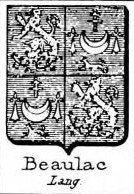 Beaulac Coat of Arms / Family Crest 0