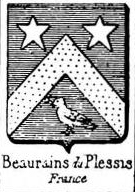 Beaurains Coat of Arms / Family Crest 1