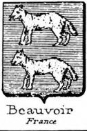 Beauvoir Coat of Arms / Family Crest 12
