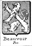 Beauvoir Coat of Arms / Family Crest 3