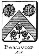 Beauvoir Coat of Arms / Family Crest 4