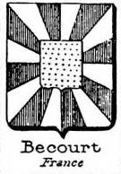 Becourt Coat of Arms / Family Crest 0