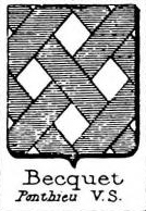 Becquet Coat of Arms / Family Crest 3