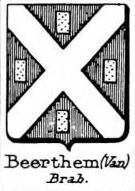 Beerthem Coat of Arms / Family Crest 0