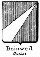 Beinweil Coat of Arms / Family Crest 0