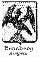 Bensberg Coat of Arms / Family Crest 1