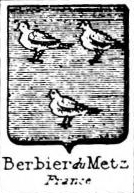Berbier Coat of Arms / Family Crest 0