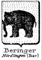 Beringer Coat of Arms / Family Crest 8