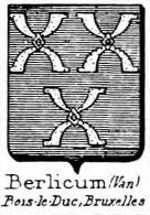 Berlicum Coat of Arms / Family Crest 0