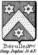 Berulle Coat of Arms / Family Crest 0