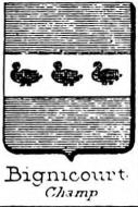 Bignicourt Coat of Arms / Family Crest 0