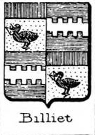 Billiet Coat of Arms / Family Crest 1