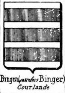 Bingen Coat of Arms / Family Crest 1