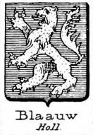 Blaauw Coat of Arms / Family Crest 2