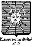 Blaauwsonnevelt Coat of Arms / Family Crest 0