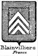 Blainvilliers Coat of Arms / Family Crest 0