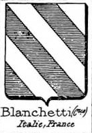 Blanchetti Coat of Arms / Family Crest 1