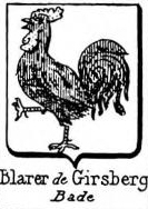 Blarer Coat of Arms / Family Crest 0