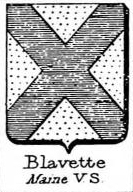 Blavette Coat of Arms / Family Crest 0