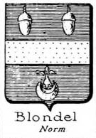 Blondel Coat of Arms / Family Crest 1