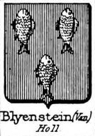 Blyenstein Coat of Arms / Family Crest 0