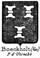 Boeckholt Coat of Arms / Family Crest 0