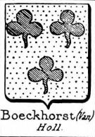 Boeckhorst Coat of Arms / Family Crest 0