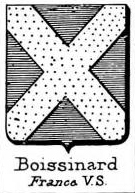 Boissinard Coat of Arms / Family Crest 0