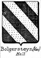 Bolgersteyn Coat of Arms / Family Crest 1