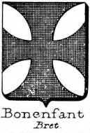 Bonenfant Coat of Arms / Family Crest 1