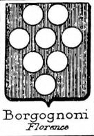 Borgognoni Coat of Arms / Family Crest 1