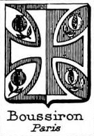 Boussiron Coat of Arms / Family Crest 0