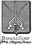 Boutillier Coat of Arms / Family Crest 2