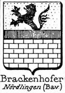 Brackenhofer Coat of Arms / Family Crest 1