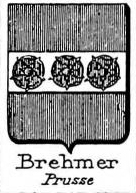 Brehmer Coat of Arms / Family Crest 1