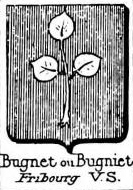 Bugnet Coat of Arms / Family Crest 0