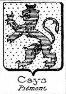 Cays Coat of Arms / Family Crest 1