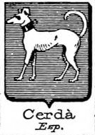 Cerda Coat of Arms / Family Crest 2