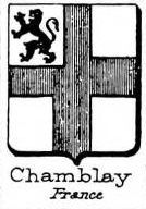 Chamblay Coat of Arms / Family Crest 1