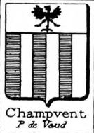 Champvent Coat of Arms / Family Crest 0