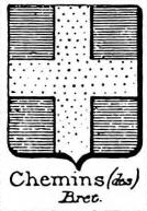 Chemins Coat of Arms / Family Crest 0