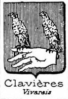 Clavieres Coat of Arms / Family Crest 0